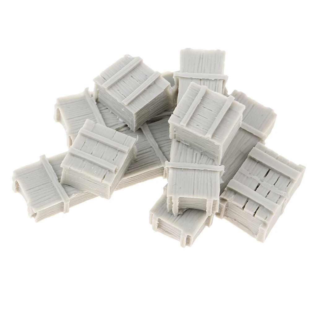 1/35 Resin Figure Kit 8 Crates Miniature War Game WWII Scenery Box Unpainted