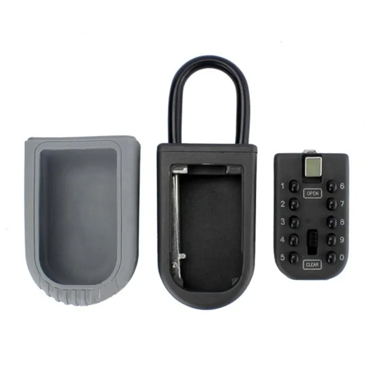 Key Storage Box Organizer Zinc Alloy Security Door Lock 10 Digit Combination Password Free Installation Padlock with Hook