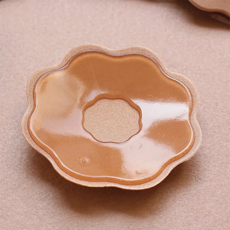 Seamless Chest Stickers Reusable Self Adhesive Silicone Bra Breast Pad Pasties Petal Nipple Cover Invisible Intimates Bra Pad 15 (14)