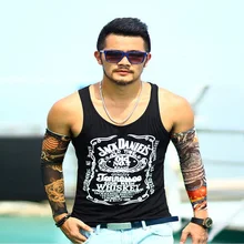Майка мужская хлопковая мужская без рукавов с буквенным принтом Повседневная Спортивная майка Новинка Хип Хоп Топы размер m-xxl
