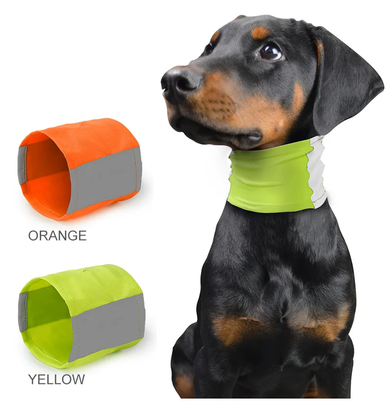Отражая собака шарф бандана дышащий Открытый безопасности Pet шарф шейный ремешок с поводок отверстие для маленький средний большой собаки размеры S, M, l