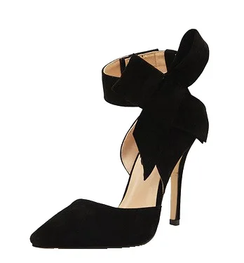 

Explosion models female pointed high-heeled shoes large bow stiletto high-heeled shoes 5 colour large size Eur 35-43