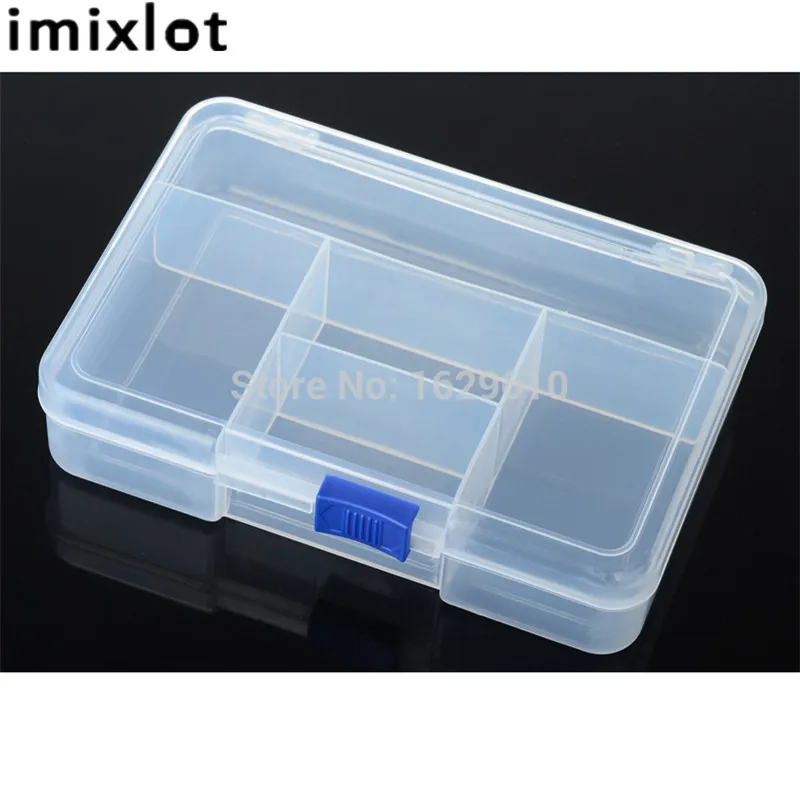 Imixlot 5 Slots Storage Box Plastic Compartment Storage ...