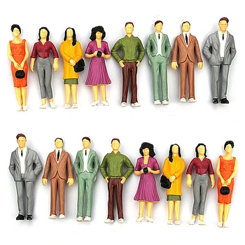 

100pcs 1:100/75/150 Building Layout Model People Train HO Scale Painted Figure Passenger Decoration Crafts