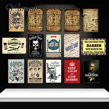 Ежедневный специальный декор для парикмахерской винтажные металлические знаки для бритья и стрижки оловянный плакат ретро металлическая картина Наклейка на стену YQZ083
