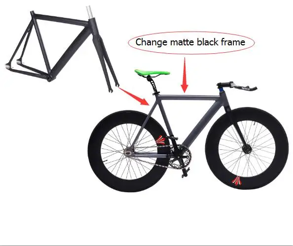 Велосипед с фиксированной передачей, 54 см, известность, 90 мм, обод, Односкоростной велосипед, гладкая сварочная рама, сделай сам, алюминиевый сплав, настраиваемый трек, велосипед 700C, колесо - Цвет: Черный