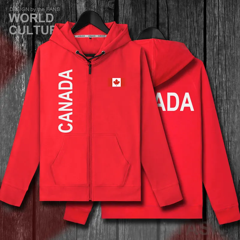 Канадский канадский CA CAN мужской свитер толстовки Зимний кардиган на молнии трикотажные пальто мужские куртки и национальная одежда спортивный костюм - Цвет: 01zipper-red-thin
