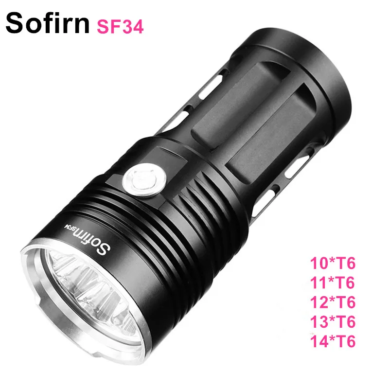 Sofirn SF34 мощный светодио дный фонарик 2000LM Cree светодио дный Torch Light 18650 тактический фонарь 5 режимов Lanterna высокая яркость лампы