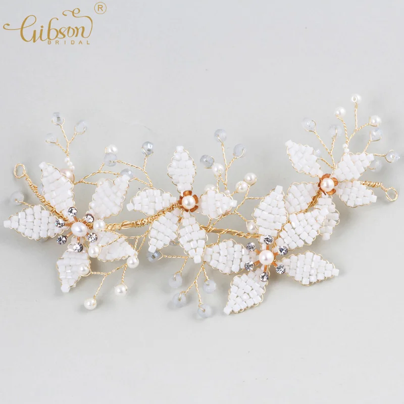 

Regal Wedding Hair Accessories Tubular Beads Rhiestone Hair Clip Princess Prom Headpiece Women Headband For Bridal Decor