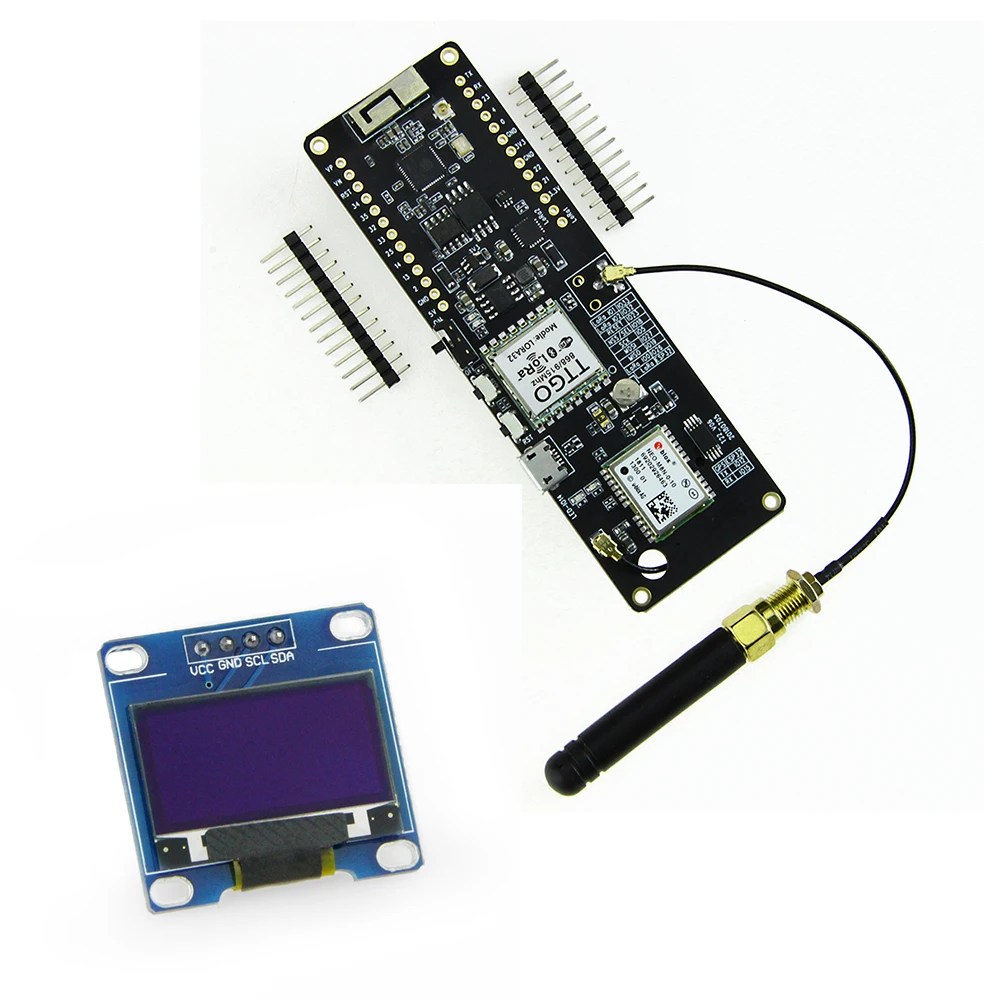 

T-Beam NEO-M8N & 0.96 Inch OLED ESP32 LORA WiFi Wireless Bluetooth Module LORA32 GPS IPEX 18650 Battery Holder