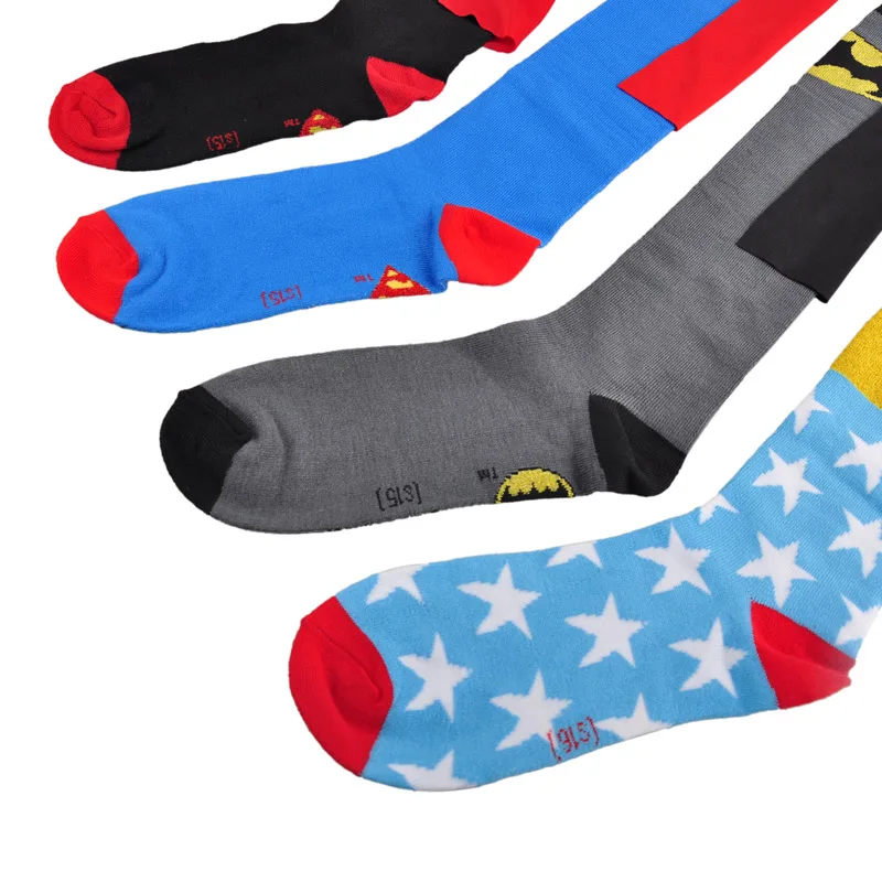 

Kids Cotton Socks Classical Cartoon Superman Batman Flash Cloak Cape Socks For Baby Boys Girls Children Cosplay Party 4 Styles