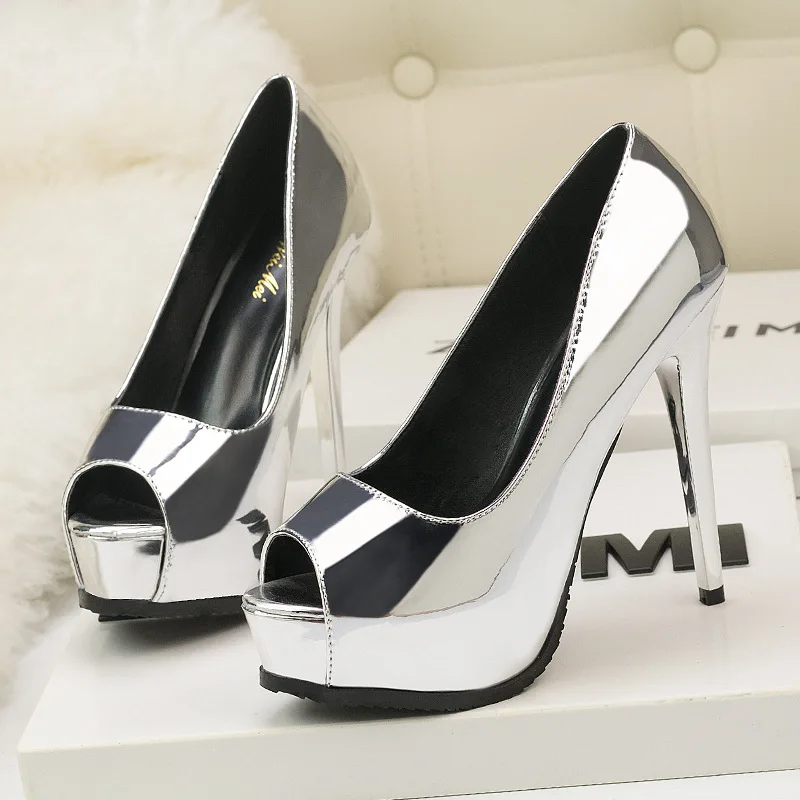 Ou Mo brand 11cm High heels women?s sandals Thick bottom Waterproof platform 4.5cm Sexy nightclub Female Heightening shoes Ou Mo brand 11cm High heels women?s sandals Thick bottom Waterproof platform 4.5cm Sexy nightclub Female Heightening shoes