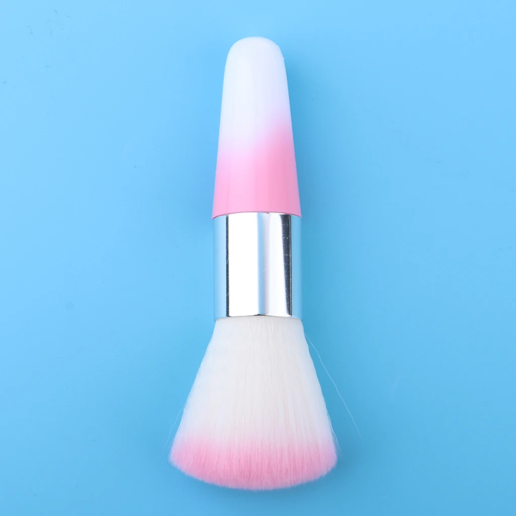 Makeup Blush Brush Nail Art Dust Cleaner Acrylic Nail Gels Powder Removal Brush, Random Color Blush Makeup Brush