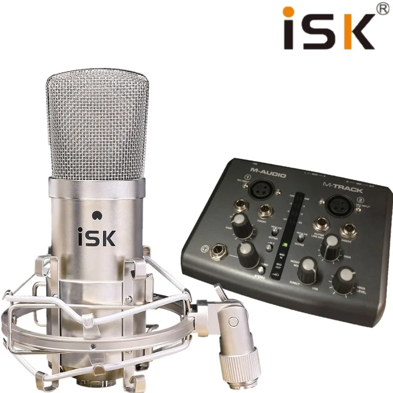 Иск BM800/BM-800 конденсаторный микрофон M-AUDIO M-TRACK USB аудио Интерфейс внешняя звуковая