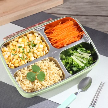 

2017 New Rushed Fashion Stainless Steel 3 Color Lunch Box Food Storage Container Lunchbox Bento For Microwave Dinnerware Sets