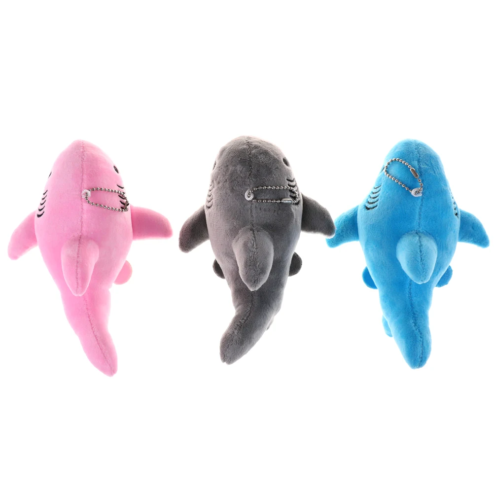 

3Colors Medium Shape 18CM Shark Plush toy dolls , Quality Keychain Ocean Animal Stuffed Toys Super Novelty Shark Toys
