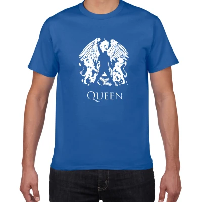 Freddie Mercury The queen Band Футболка Мужская Хип-Хоп рок хипстерская футболка повседневные футболки блестящая рок-группа harajuku футболки - Цвет: F375 sapphire blue