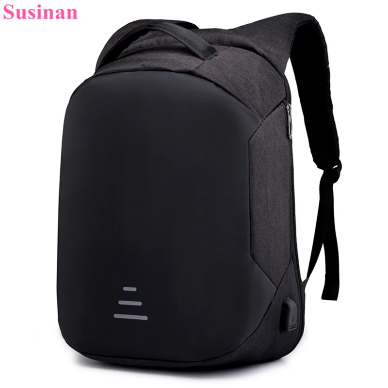 

Laptop Bagpack Men Multifunction Rucksack 2019 Fashion Oxford Cloth Business Travel Burglar Back pack Black USB Bobby Mochila