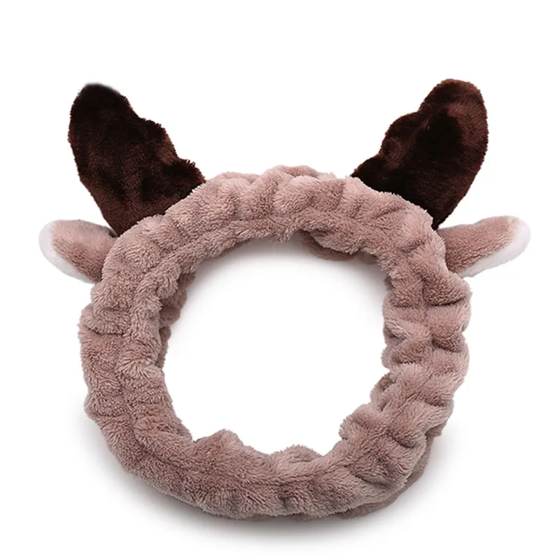 Fluffy Antler Girls Hairbands Elk Horn Headbands With Ears Ladies Make