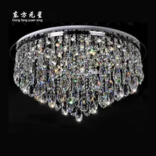 modern crystal chandelier led lamp round lighting lustres luxury light decoration for living room bedroom
