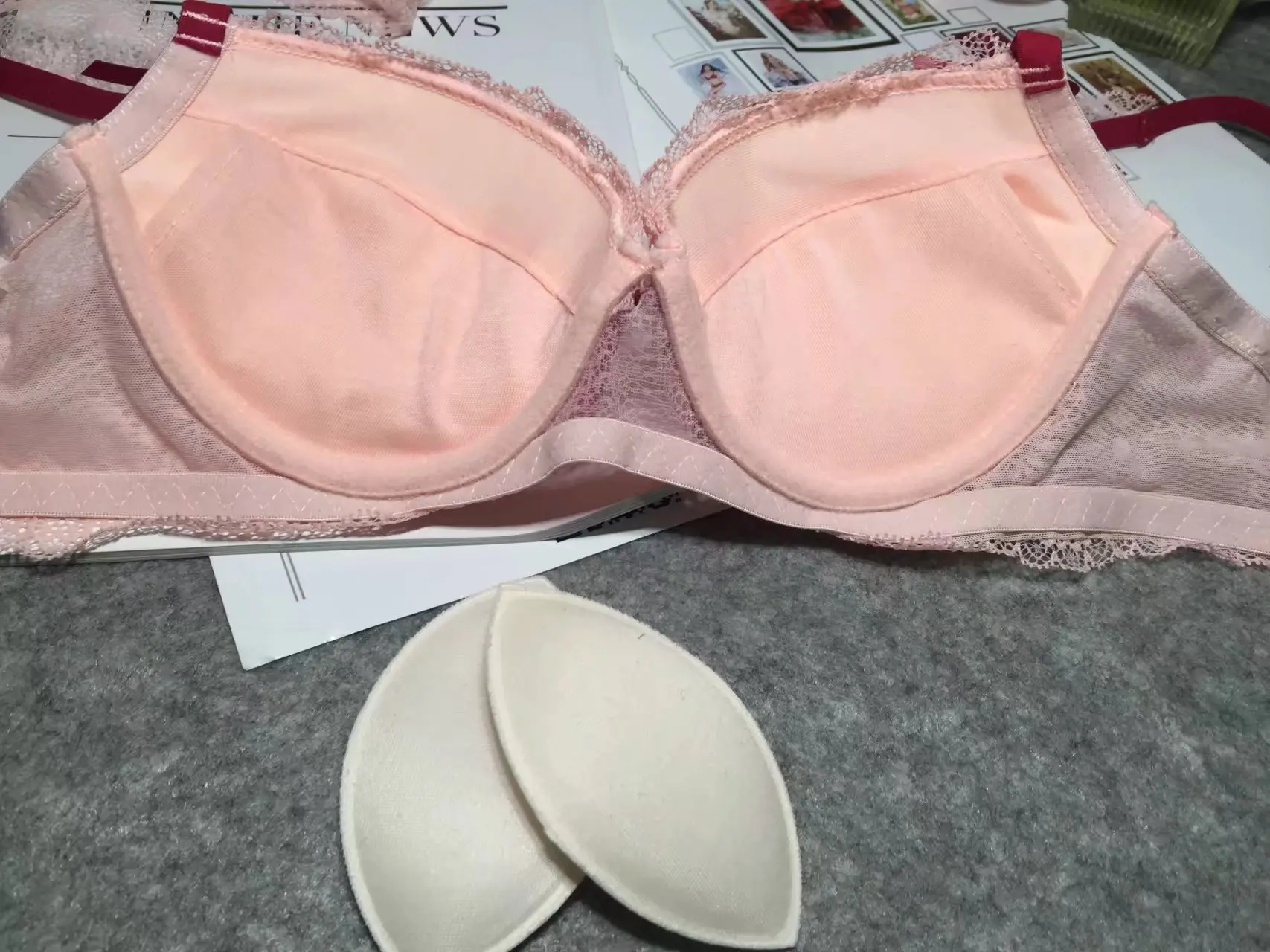 Lace Thread Empty Embroidery Women Bra Set Sexy Lingerie Push Up Padded Cotton braWomen Underwear Set