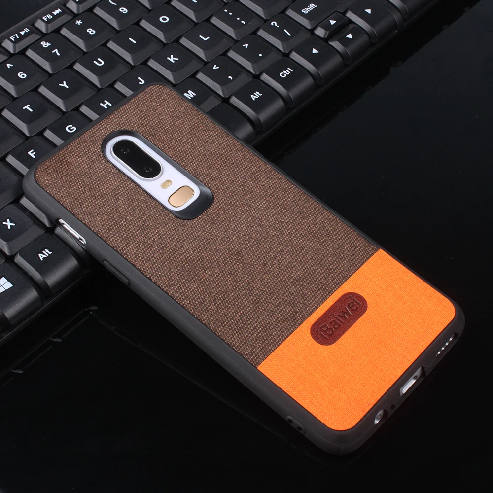 Модный тканевый чехол для Oneplus 6 задняя крышка силиконовый телефона с мягкими