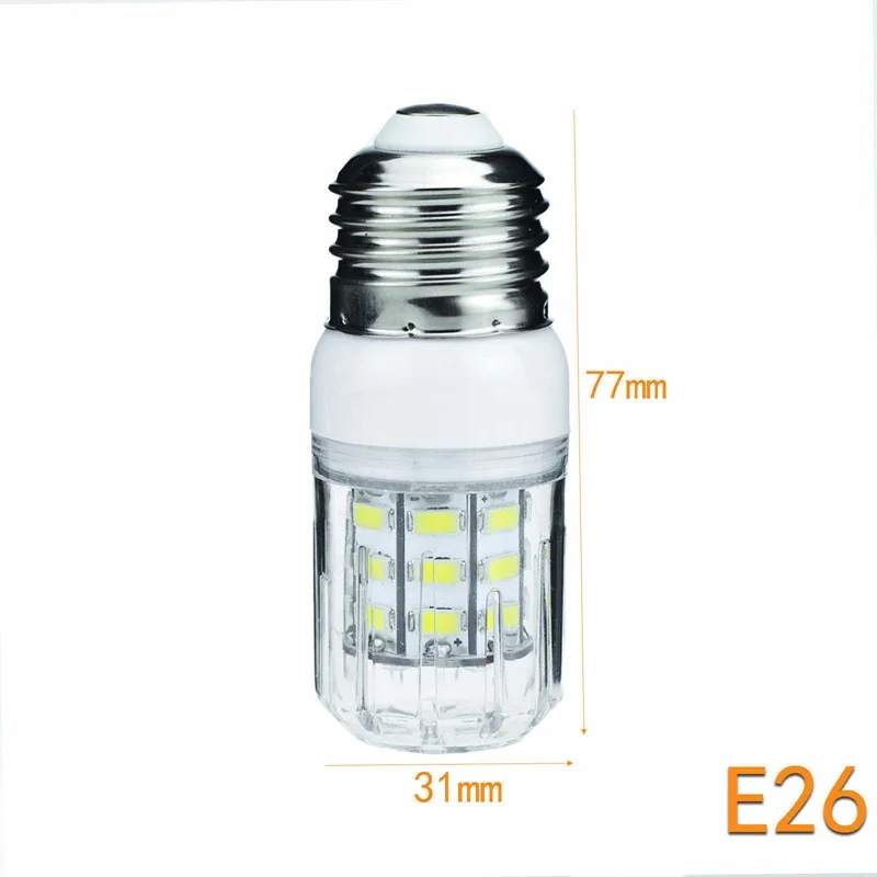 E27 E14 E12 E26 светодиодный лампы 5730 SMD 110V 220V DC 12V 24V 27 Светодиодный s 7 Вт светодиодный свет кукурузы лампы Рождественская лампа в форме свечи освещения