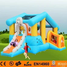 Free Shipping Yard Bouncer Inflatable Mini Bouncer with Slide Indoor Playground with Free CE blower