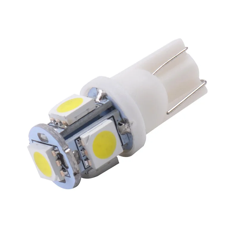 2PCS Wholesale Auto Led Lights T10 5SMD 5050 Auto Led Lights T10 Led Car Lights 5smd  Xenon LED Side Light Wedge Bulb03