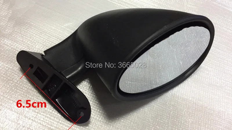 2PCS L+R Universal Classic Car Door Side View Mirror Gaskets Vintage Matte Black