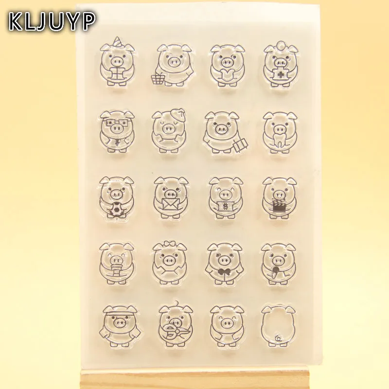 

KLJUYP Pigs Clear Stamps Scrapbook Paper Craft Clear stamp scrapbooking 374