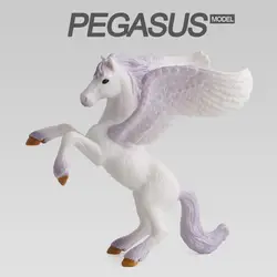 Pegasus модель благородный фиолетовый с летающие качели магазин украшения или подарок коллекция бутик Пластик игрушки животных