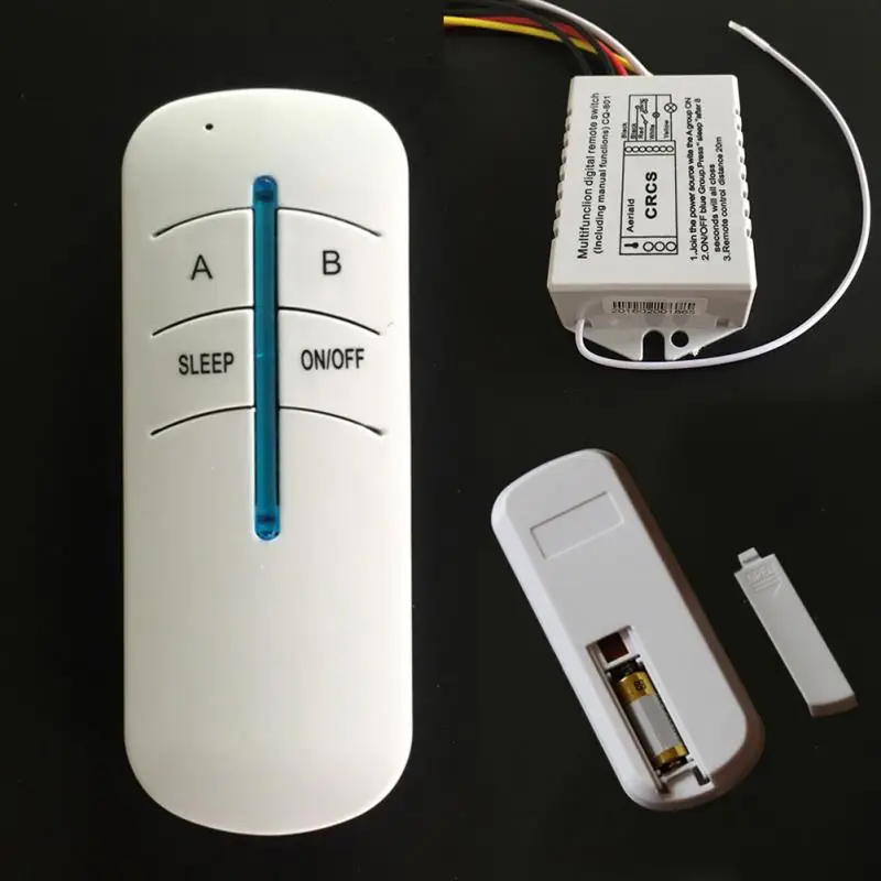 

220V 1 2 3 Channels Way Digital Wireless Light Lamp Home Wall Corridor Switch Splitter Box Durable Remote Control