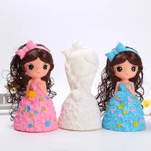 Детские подарки Детские DIY окрашенные Копилка белый embryo кукла декоративные украшения