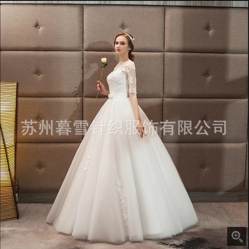 2019 vestido de festa бальное платье белое кружевное свадебное платье из бисера открытая спина сексуальный корсет свадебное платье с аппликацией