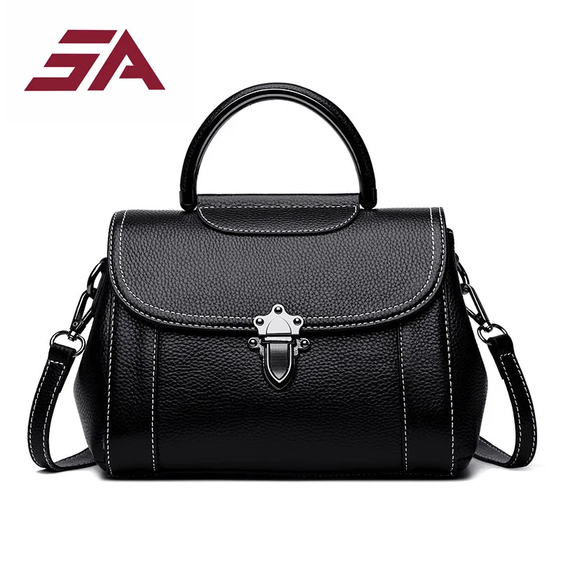 

SA Brand Genuine Leather bags Women Designer Women Handbags shoulder crossbody bags for women tote bag sac a main 2018 New
