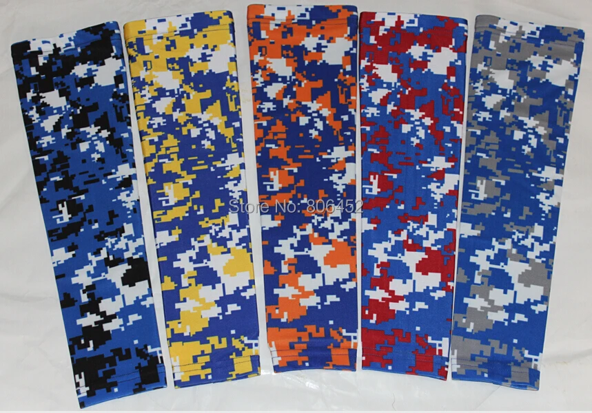 

2pcs Compression Sports Arm Sleeve Digital Camo Baseball Football Wicking Neon sleeves sample order