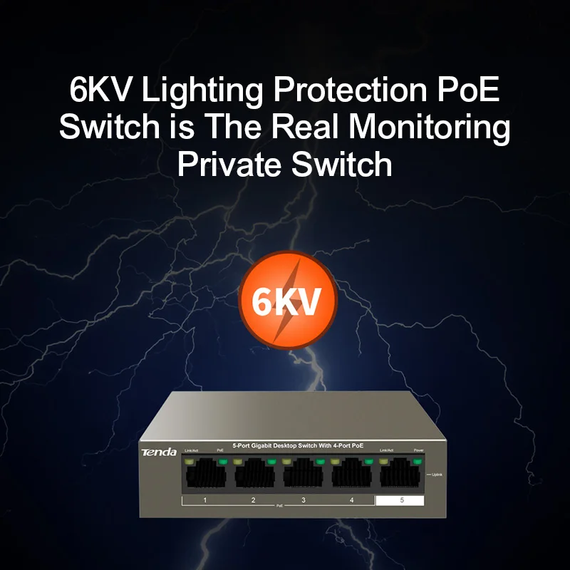 Сетевой коммутатор Tenda ethernet 5*10/100/1000 Мбит/с порт RJ45 10 Гбит/с|Сетевые коммутаторы| |