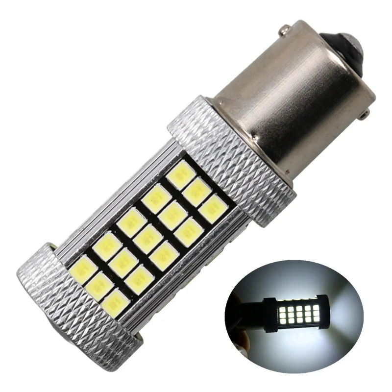 2PCS 1156 P21W 7056 BA15S 63 SMD 4014 LED Car Brake Lights Fog Bulb