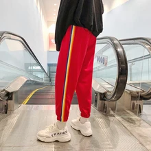 Fashion Casual Men's Overalls Autumn And Winter New M-2XL Stitching Loose Beam Pants Three-color Personality Youth Popular