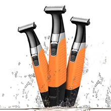 USB перезаряжаемая бритва для бритья, водонепроницаемая мужская бритва для ухода за лицом, триммер для бороды, набор с 4 направляющими гребнями