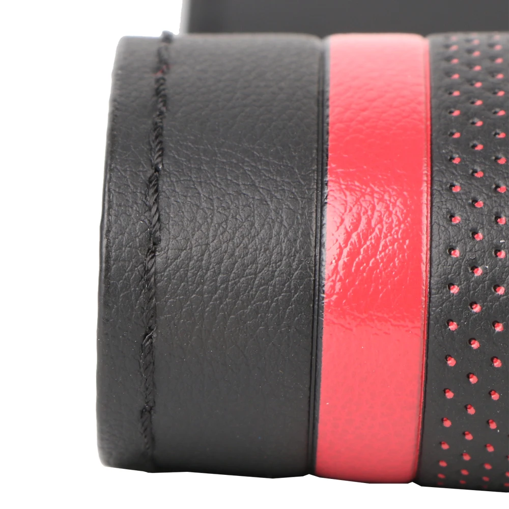O SHI CAR Steering Wheel Cover Durable 38cm Stitch on Wrap case/Sport Style imitation leather steering cover with Needle &Thread