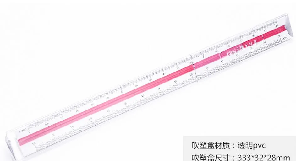 Deli 8930 tri-scale линейка multifunctional шкала для черчения Линейка Канцелярские Принадлежности для студентов 30 см Рисунок templete школьные