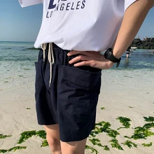 Новые летние Корейская версия, высокое качество, Удобные однотонные Цвет HarajukuBeach оснастки из трех Цвет Повседневное шорты большого размера