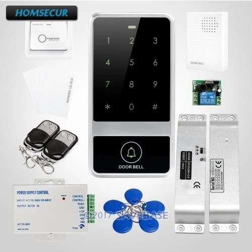 

HOMSECUR Waterproof Touch Keypad Metal Access Control System Surface Mount Drop Bolt Lock