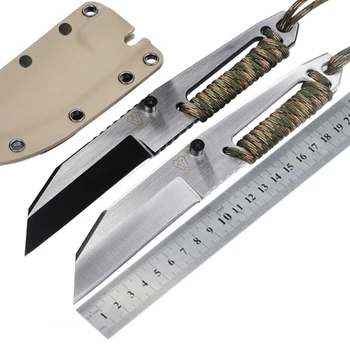 

VOLTRON NEW fixed Blade knife 60HRC D2 blade Integrated steel handle hunting outdoor camping survival tactical utility EDC knife