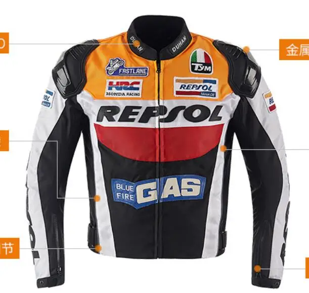 

2019 New DUHAN Moto Racing Jackets motorbike GP REPSOL motorcycle Riding Leather Jacket Top Quality PU leather