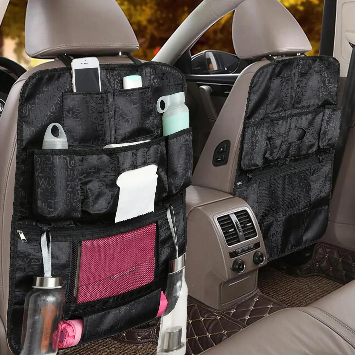 

AUDEW Muti-functional Car Seat Hanging Bags Automobile Car Seat Back Protector dust-proof Children Kick Mat Back Seat Pockets