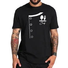 Футболка шеф-повара, поддельный костюм, футболки с принтом повара, хлопковые повседневные летние топы высокого качества, свободная забавная футболка с круглым вырезом, европейский размер