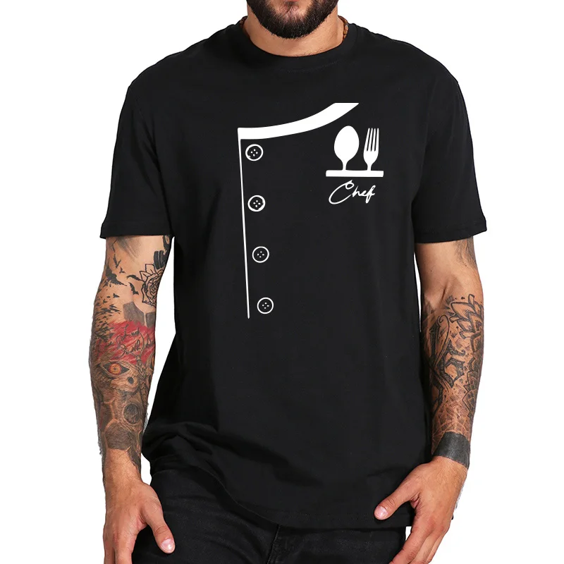 

Chef T shirt Funny Cook Printed Tees Cotton Casual Summer Top High Quality Loose O-neck T-shirt EU Size